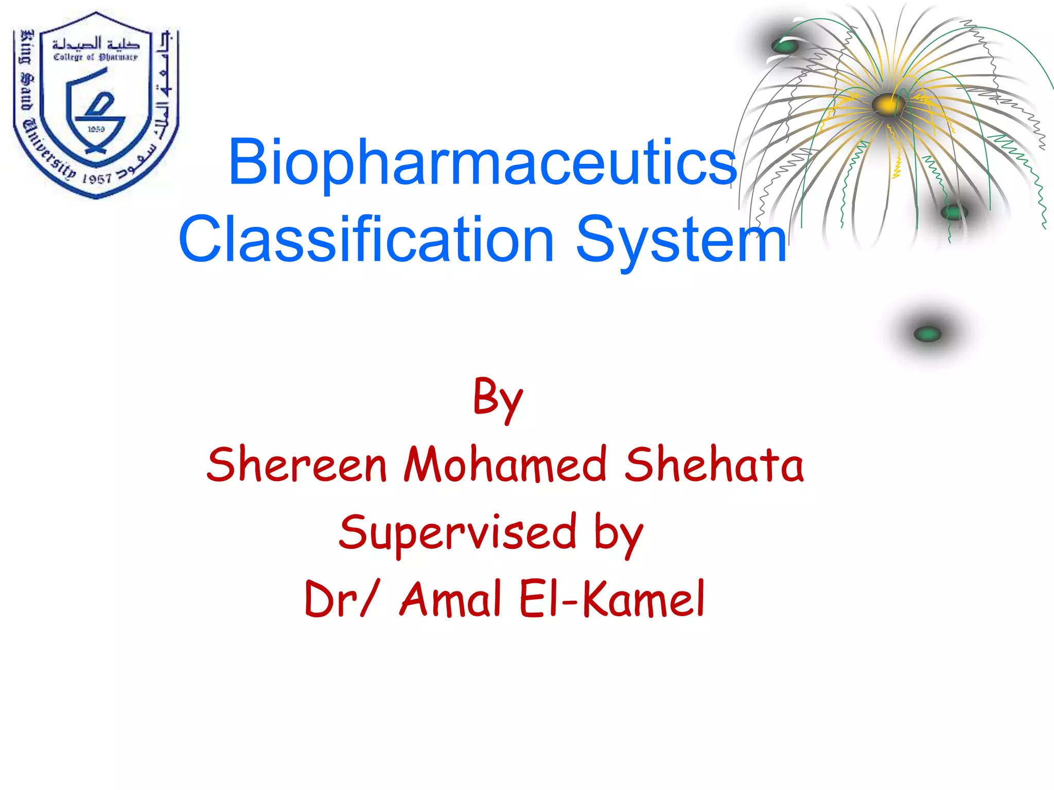 Biopharmaceutics Classification System | PPTX