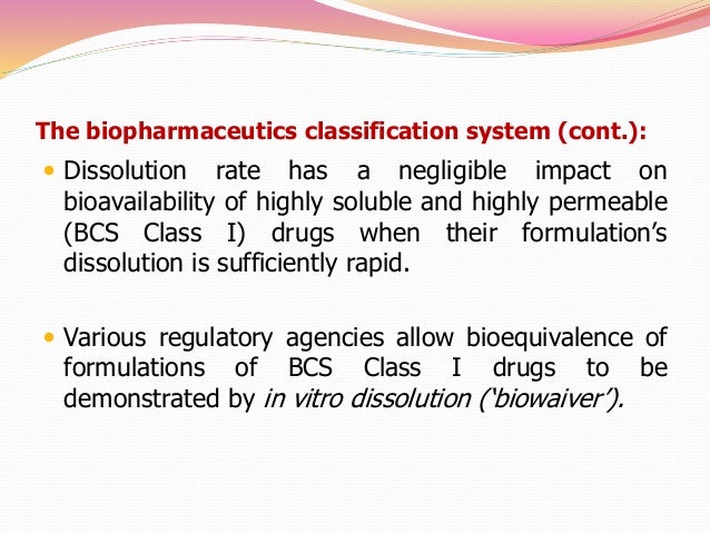 Biopharmaceutics Classification System