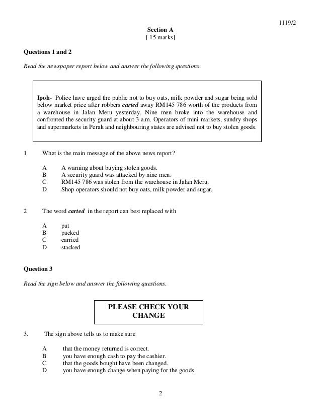 Soalan Spm English Paper 2 - Selangor u