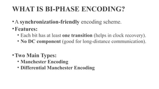 BIPHASE Encoding data communication and networking . pptx | PPTX