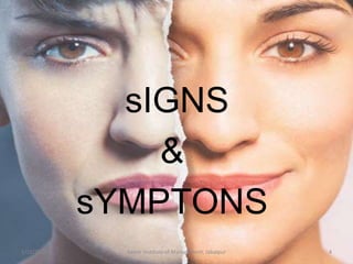 sIGNS
&
sYMPTONS
1/15/2016 4Xavier Institute of Management, Jabalpur
 