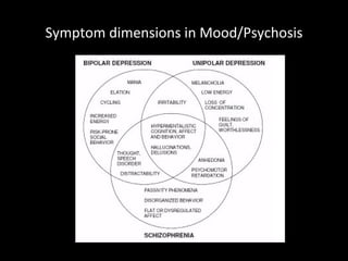 Symptom dimensions in Mood/Psychosis 