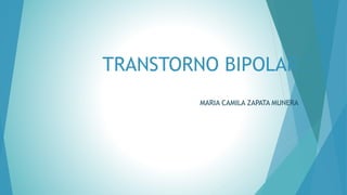 TRANSTORNO BIPOLAR
MARIA CAMILA ZAPATA MUNERA
 