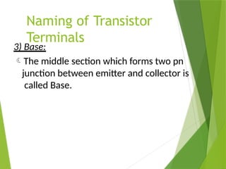 Bipolar Juncion Transistor PPT FOR ENGINEERING STUDENTS | PPTX