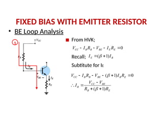 Base Emitter Loop BIPOLAR JUNCTION TRANSISTOR(BJT) Introduction-1.pptx