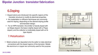 Doping In Transistor “Step-by-Step Fabrication of Bipolar Junction Transistors (BJTs)” | PDF