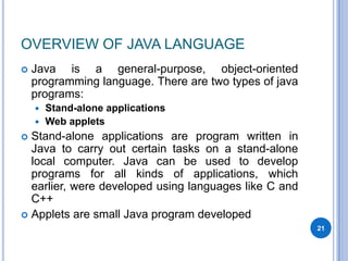 JAVA PROGRAMMINGD | PPTX