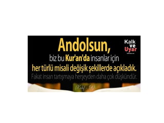 77. İnsan görmez mi ki, biz onu nutfeden yarattık. Bir de
bakıyorsun ki, apaçık düşman kesilmiş.
78. Kendi yaratılışını unutarak bize karşı misal getirmeye kalkışıyor
ve: "Şu çürümüş kemikleri kim diriltecek?" diyor.
79. De ki: Onları ilk defa yaratmış olan diriltecek. Çünkü O, her
türlü yaratmayı gayet iyi bilir.
80. Yeşil ağaçtan sizin için ateş çıkaran O'dur. İşte siz ateşi ondan
yakıyorsunuz.
81. Gökleri ve yeri yaratan, onların benzerlerini yaratmaya kadir
değil midir? Evet! Elbette kadirdir. O, her şeyi hakkıyla bilen
yaratıcıdır.
82. Bir şey yaratmak istediği zaman Onun yaptığı "Ol" demekten
ibarettir. Hemen oluverir.
83. Her şeyin mülkü kendi elinde olan Allah'ın şanı ne kadar
yücedir! Siz de O'na döneceksiniz.
 