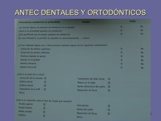 15
ANTEC DENTALES Y ORTODÓNTICOSANTEC DENTALES Y ORTODÓNTICOS
 