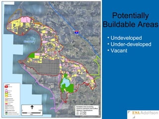 Potentially Buildable Areas Undeveloped Under-developed Vacant 
