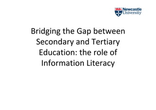 Bird - Bridging the gap between secondary and tertiary education: the ...