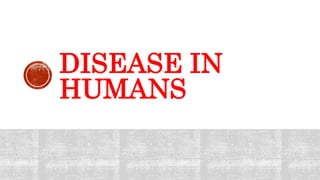 DISEASE IN
HUMANS
 