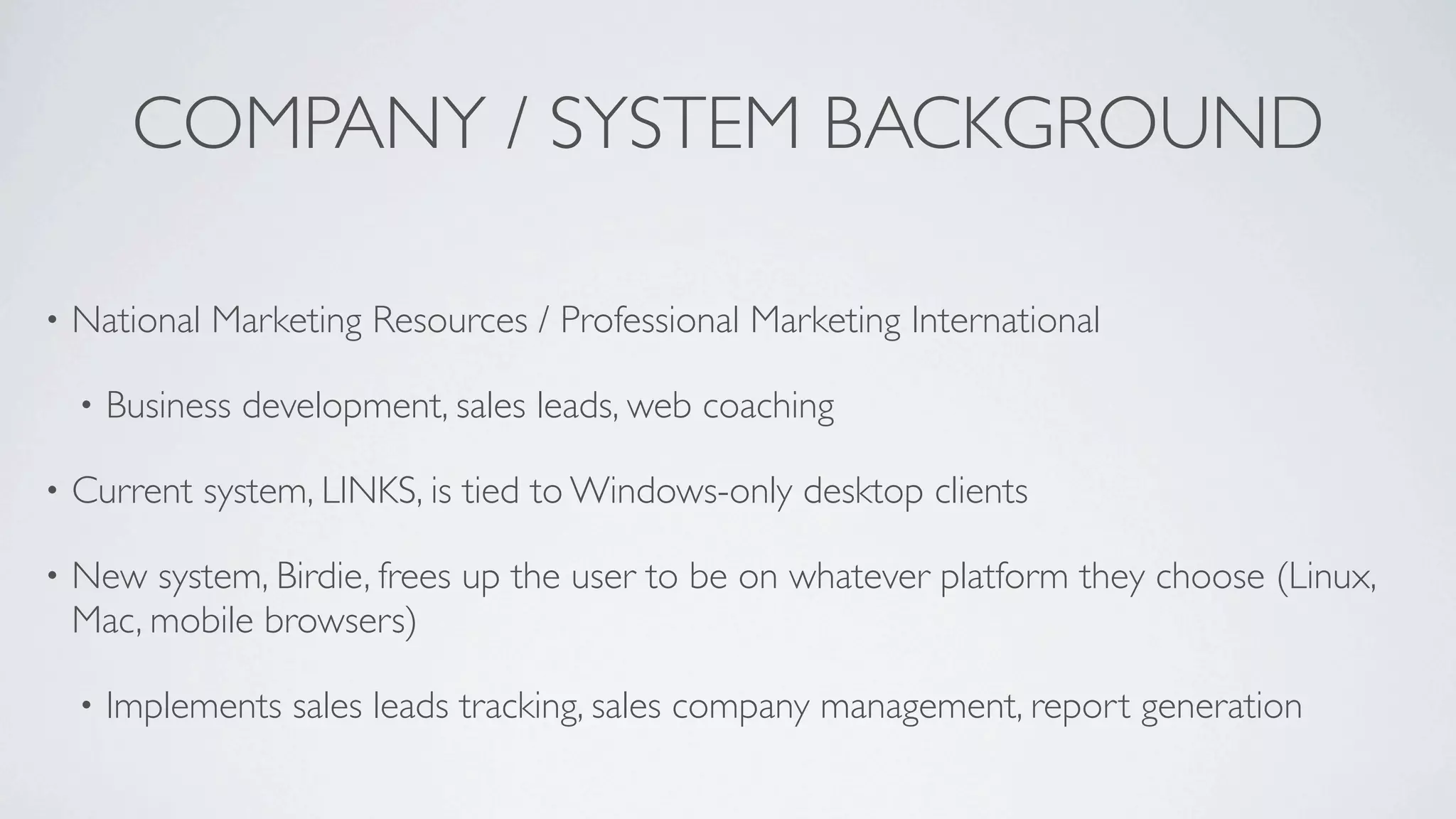 Birdie Design Presentation