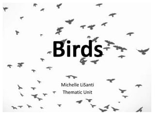 Birds
Michelle LiSanti
Thematic Unit
 