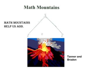 Math Mountains
help us add.




                 Tanner and
                 Braden
 