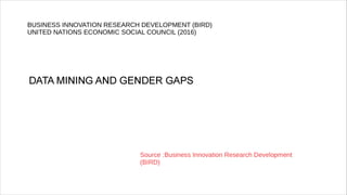 Bird slideshare data mining gender gap sustainable development goal 5