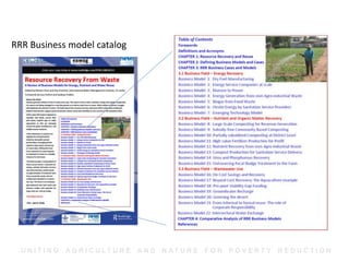 U N I T I N G A G R I C U L T U R E A N D N AT U R E F O R P O V E R T Y R E D U C T I O N
RRR Business model catalog
 