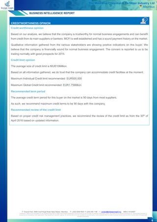 BI Report Sample CREDIT REPORT PDF