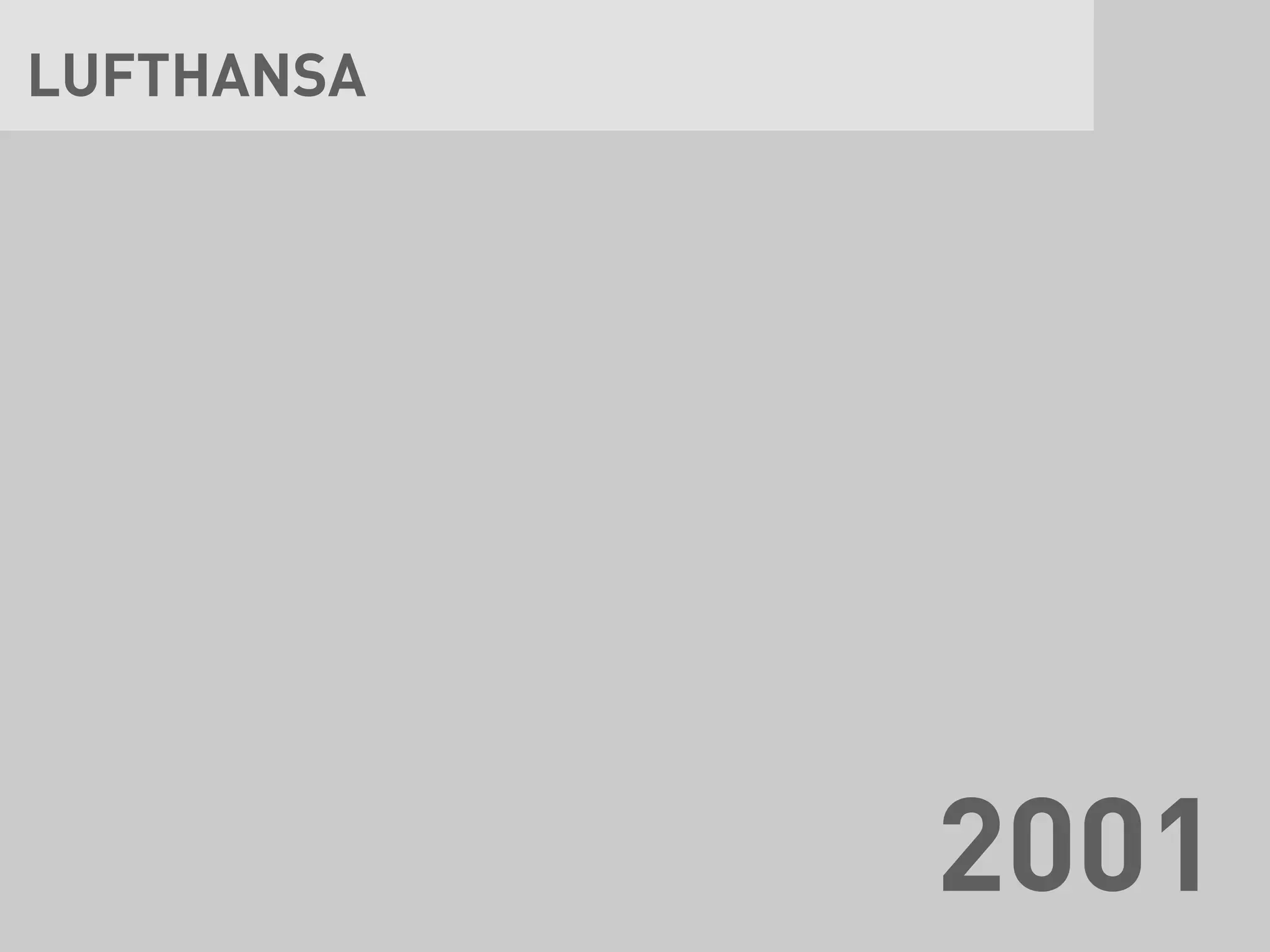 LUFTHANSA
2001
 