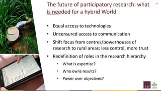The art of letting go: Transforming participatory research on adaptation practices among local livestock-keepers in East Africa in times of Covid-19