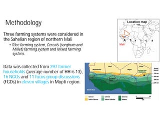 Adoption of soil and water conservation practices under different farming systems in the Sahel region of northern Mali