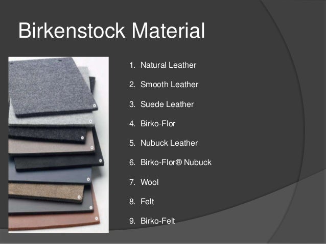 birkenstock upper materials