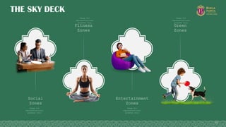 Copyright © 2025 Birla Estates 40
THE SKY DECK
Social
Zones
Image for
representational
purpose only
Fitness
Zones
Image for
representational
purpose only
Green
Zones
Image for
representational
purpose only
Entertainment
Zones
Image for
representational
purpose only
 