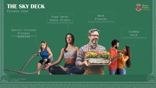 Copyright © 2025 Birla Estates 44
Yoga Deck/
Dance Studio
Herb
Planter
Siddha
walk
Senior Citizen
Fitness
Station
Fitness Zone
THE SKY DECK
*Future and Proposed
Development
 