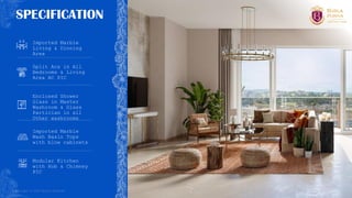 Copyright © 2025 Birla Estates 58
Imported Marble
Living & Dinning
Area
Split Acs in All
Bedrooms & Living
Area AC PIC
Enclosed Shower
Glass in Master
Washroom & Glass
Partician in all
Other washrooms
Imported Marble
Wash Basin Tops
with blow cabinets
Modular Kitchen
with Hob & Chimney
PIC
SPECIFICATION
Artist’s
Impression.
 