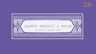 Copyright © 2025 Birla Estates 63
LAUNCH PRODUCT & PRICE
EXCLUSIVE GARDEN UNIT
 