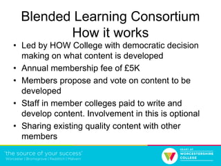 Blended learning - a whole college approach Slide 12