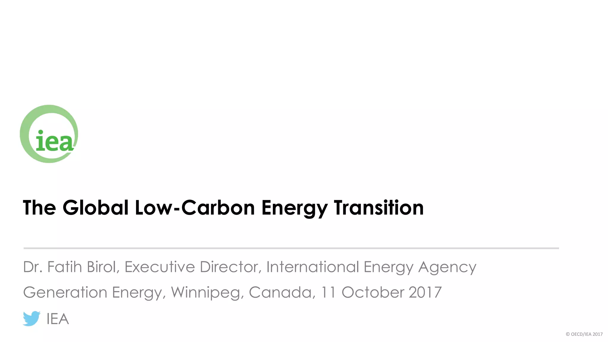 The Global Low Carbon Energy Transition Pdf