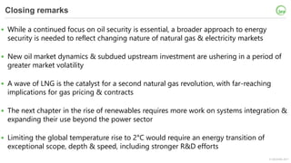 Global Energy Markets in Transition: Implications for the economy, environment & geopolitics 