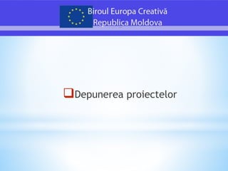Depunerea proiectelor
 