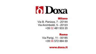 Milano
Via B. Panizza, 7 - 20144
Via Arcimboldi, 5 - 20123
+39 02 481 933 20
Roma
Via Parigi, 11 - 00185
+39 06 572 884 69...