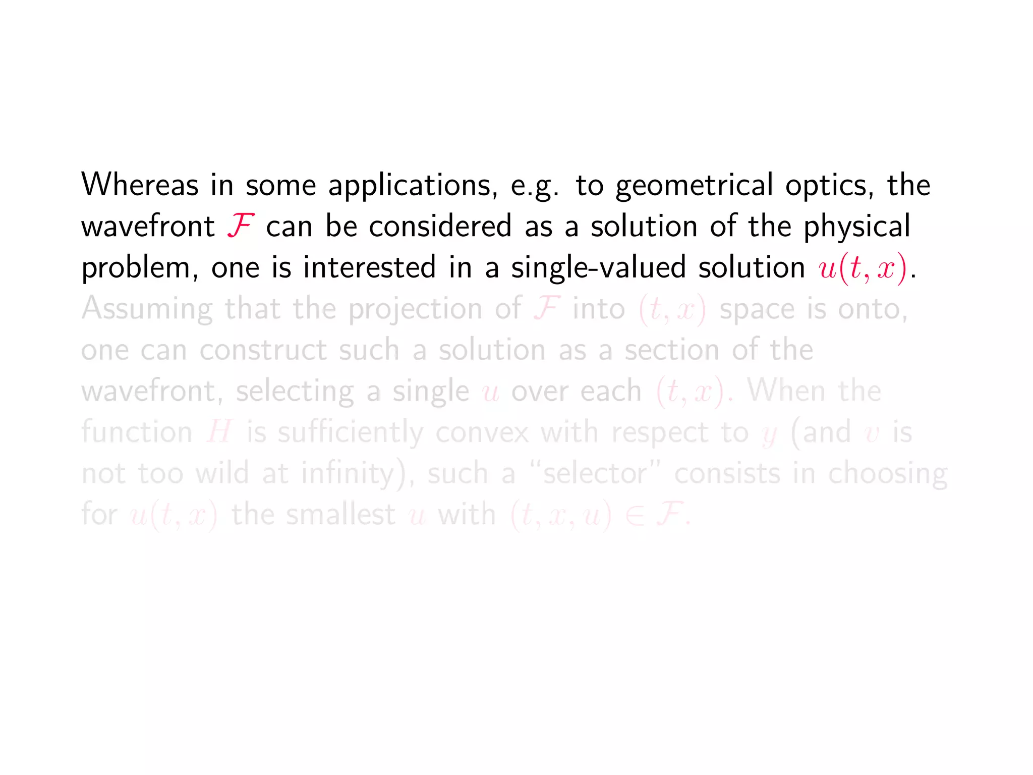 Let’s explain in more detail the procdeure: At ﬁrst, considere
the legendrian submanifold Λ = ϕt
(j1
v) ⊂ J1
Rk
, for some
Rk
, where ϕt
is the ﬂow generated by (Eq. Char.) and
therefore Φ(t) = (t, ϕ(t)) .
 