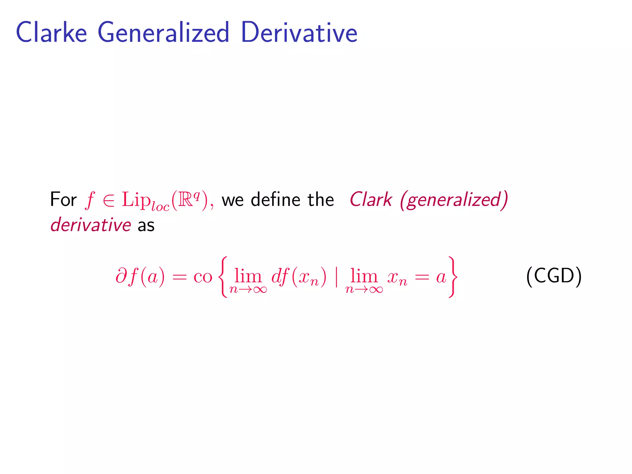 Minimax Function
Deﬁnition 2.
Let j be the Morse index of Q and a > 0 large. We deﬁne Ga
as the set of continuous maps σ : Bj → Rq
, of the unit ball
Bj of dimension j, such that
σ(∂Bj) ⊂ Q−1
(−∞, −a).
 