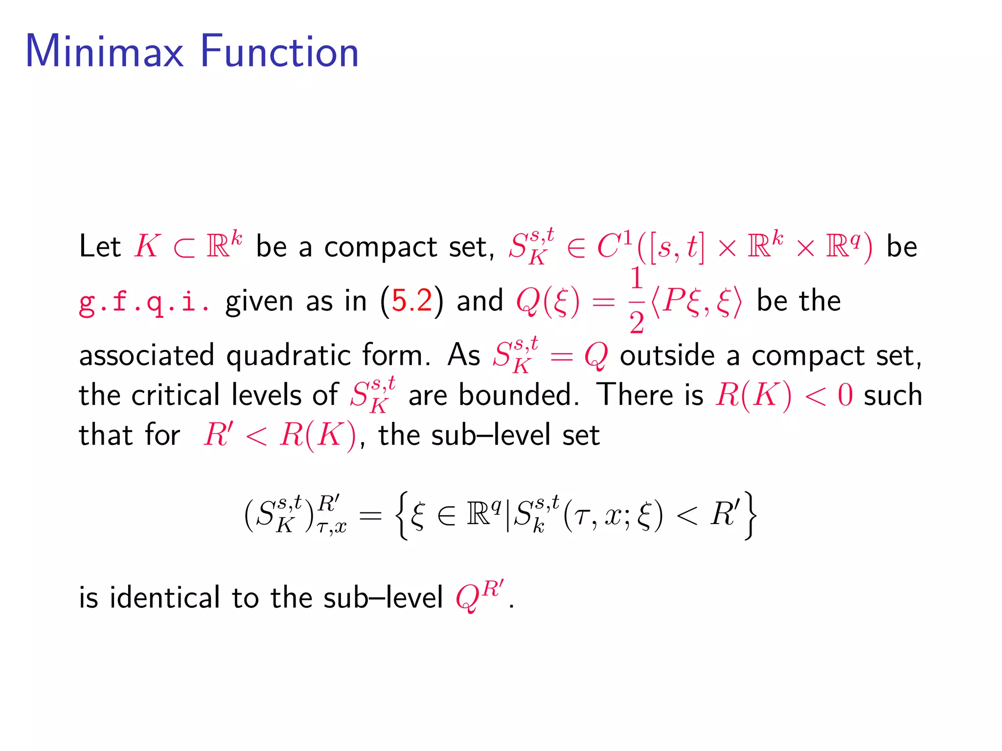 Main result
Proposition 4.
For any sequence (ζn) of subdivisions of [0, T] s.t. |ζn| → 0,
K ⊂ Rk
, compact, {un := R0,s
ζn
v(x)} has a subsequence
converging uniformly on [0, T] × K to the viscosity solution of
(HJ).
 
