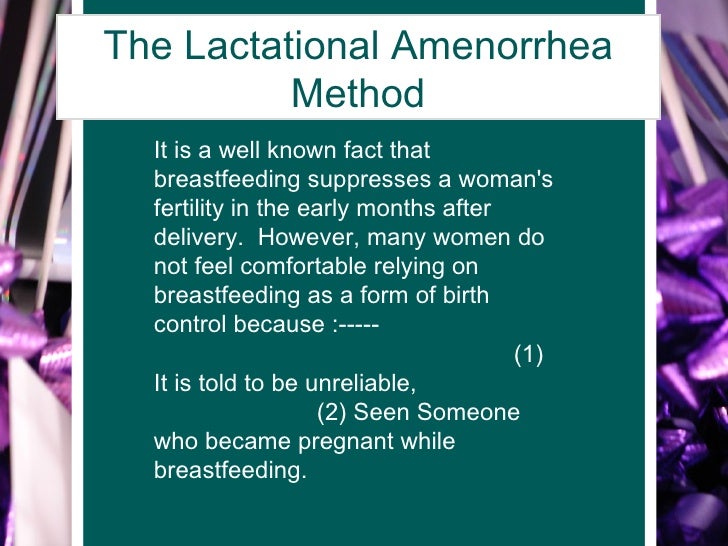 Birth Control By Breastfeeding.