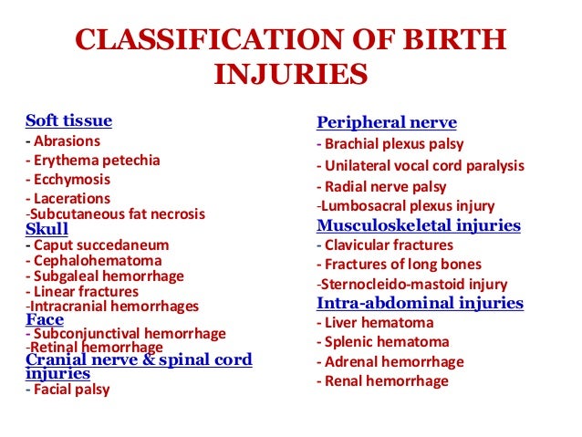 Birth injuries