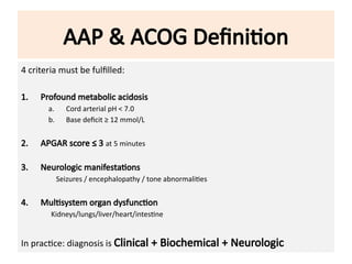 Class notes on Birth Asphyxia and HIE for MBBS students | PPTX