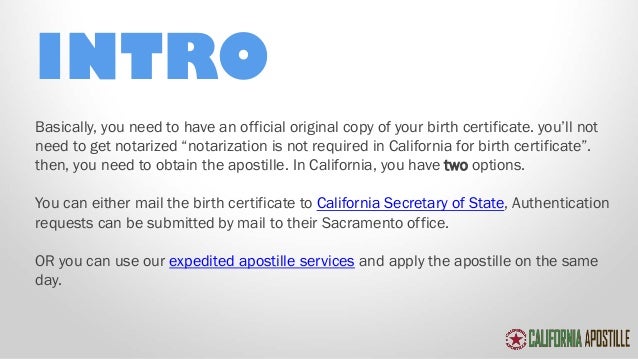 your guide to get your birth certificate apostilled in california apostille cover letter california