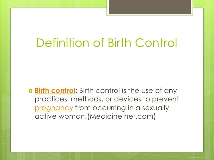 Birth control