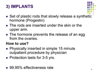 Birth Control Rods Moving contraception/Birth control | PPTX