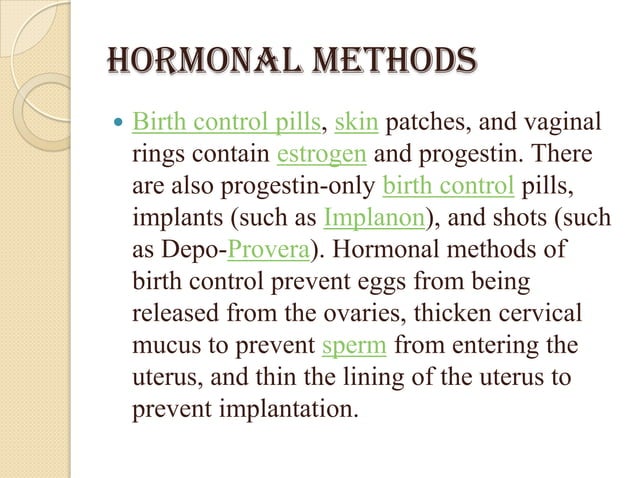 Birth control methods | PDF