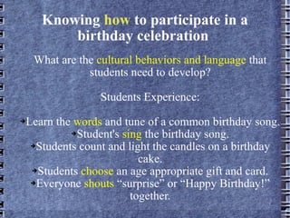 Culture Learning and Teaching; A Birthday | PPT | Free Download