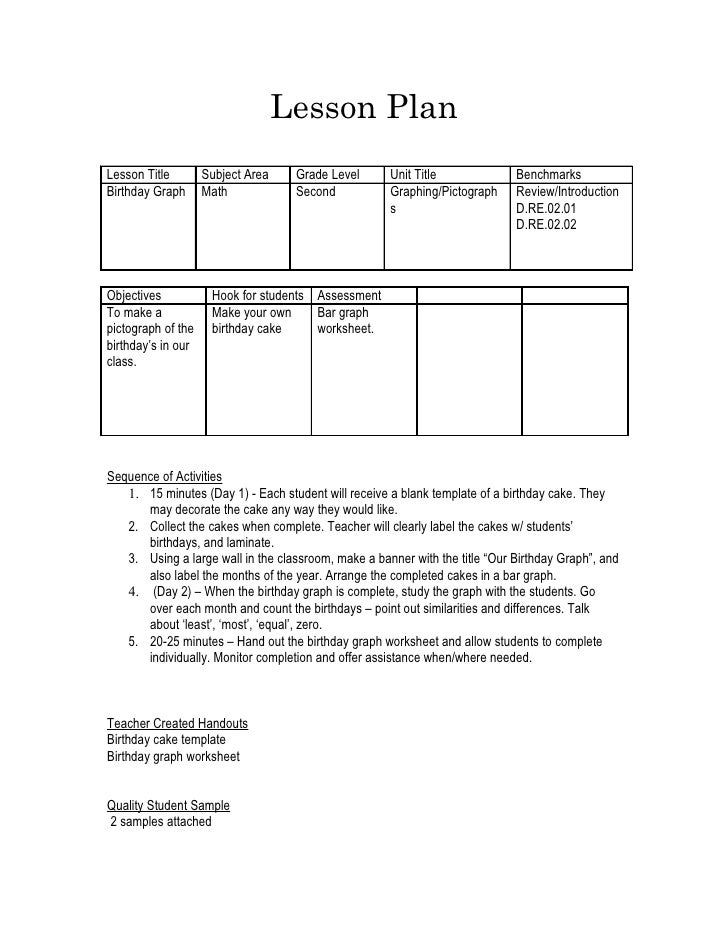 Birthday Graph.Lesson Plan