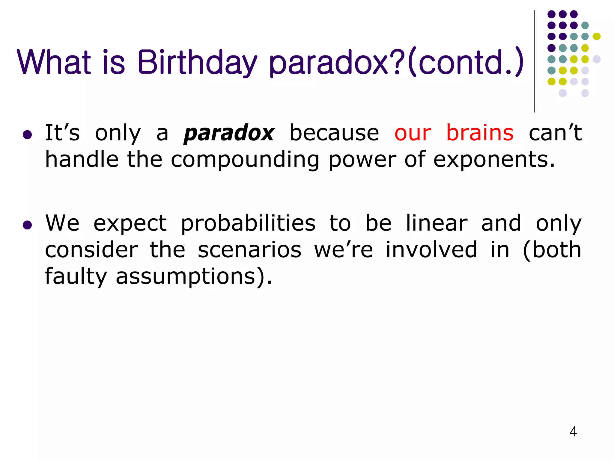 Birthday paradox | PPT