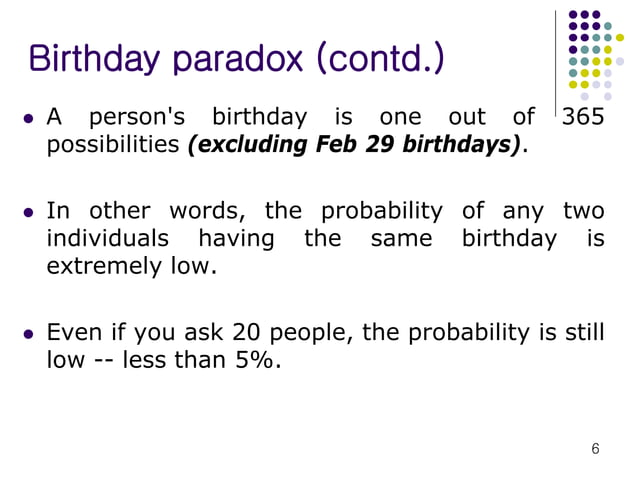 Birthday paradox | PPT