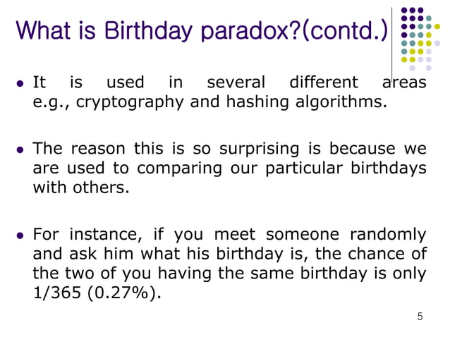 Birthday paradox